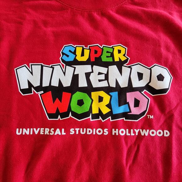 Universal Studios Hollywood Super Nintendo World Mario Red Sweatshirt Pullover L - Picture 5 of 9